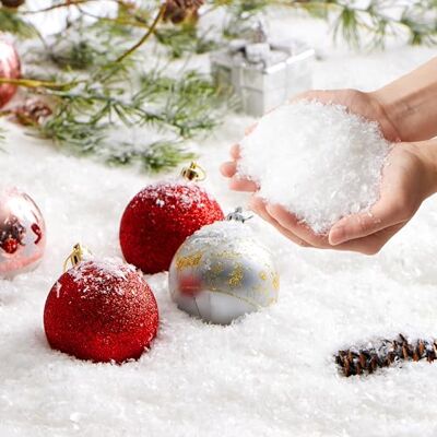 JOYIN 340 g de Neige Artificielle Flocons de Neige artificiels en Plastique pour décoration de Sapin de Noël et décoration d'hiver - Publicité JOYIN 340 g de Neige Artificielle Flocons de Neige artificiels en Plastique pour décoration de Sapin de Noël et décoration d'hiver - Publicité