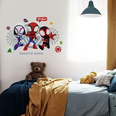 RoomMates Marvel Sticker géant Spidey et ses amis fantastiques tête de lit Rouge, Jaune, Bleu, Vert, Orange, Violet, Gris - Publicité RoomMates Marvel Sticker géant Spidey et ses amis fantastiques tête de lit Rouge, Jaune, Bleu, Vert, Orange, Violet, Gris - Publicité