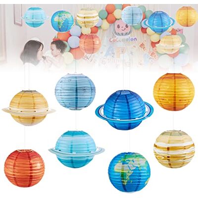 UGBO Lanterne Chinoise Boule Papier Planetes Systeme Solaire Enfant Decoration Lampe 30 cm Planete Suspension Lanternes Abat Jour Boules Suspendre Lampion pour Maison Anniversaire Espace Fête (8 Pcs) - Publicité UGBO Lanterne Chinoise Boule Papier Planetes Systeme Solaire Enfant Decoration Lampe 30 cm Planete Suspension Lanternes Abat Jour Boules Suspendre Lampion pour Maison Anniversaire Espace Fête (8 Pcs) - Publicité