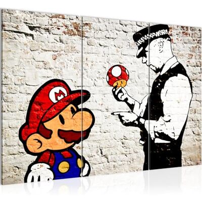 Mario Cop Peinture Tableau Salon XXL Gris Art Urbain 120 x 80 cm 3 Parties Decoration Murale 303031a - Publicité Mario Cop Peinture Tableau Salon XXL Gris Art Urbain 120 x 80 cm 3 Parties Decoration Murale 303031a - Publicité