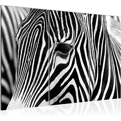 Afrique Zèbre Peinture Tableau Salon XXL Noir Et Blanc Animaux 120 x 80 cm 3 Parties Decoration Murale 001431a - Publicité Afrique Zèbre Peinture Tableau Salon XXL Noir Et Blanc Animaux 120 x 80 cm 3 Parties Decoration Murale 001431a - Publicité