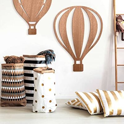 ART Montgolfière pour Chambre d'enfant Décoration Murale en Bois Décoration Moderne Placage d'acajou 15x20 cm - Publicité ART Montgolfière pour Chambre d'enfant Décoration Murale en Bois Décoration Moderne Placage d'acajou 15x20 cm - Publicité