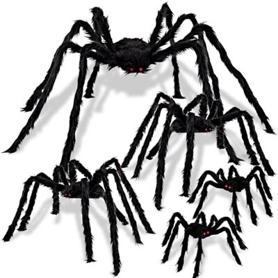 JOYIN Set d'araignées poilues réalistes pour Halloween (5 packs), accessoires d'araignées effrayantes, avec différentes tailles pour les décorations d'intérieur et d'extérieur (88cm, 76cmX2, 60cm X2). Publicité JOYIN Set d'araignées poilues réalistes pour Halloween (5 packs), accessoires d'araignées effrayantes, avec différentes tailles pour les décorations d'intérieur et d'extérieur (88cm, 76cmX2, 60cm X2). Publicité
