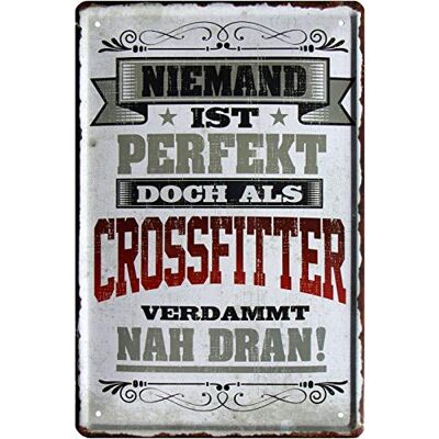ART Plaque métallique Niemand ist perfekt doch als Crossfitter 20 x 30 cm 2142 - Publicité ART Plaque métallique Niemand ist perfekt doch als Crossfitter 20 x 30 cm 2142 - Publicité