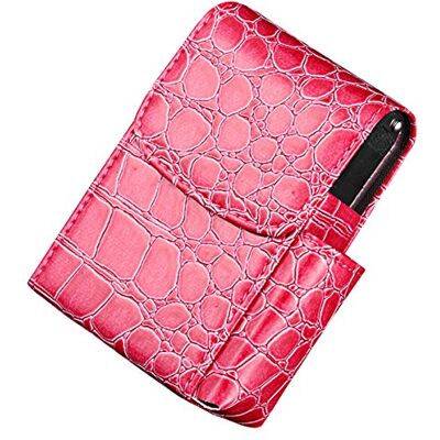 Sasairy Homme Étui à Cigarettes en PU Cuir et Acier Inoxydable Femme Boîte à Cigarettes Porte-Cigarettes Housse avec Emplacement pour Briquet,Rose Rouge-2 - Publicité Sasairy Homme Étui à Cigarettes en PU Cuir et Acier Inoxydable Femme Boîte à Cigarettes Porte-Cigarettes Housse avec Emplacement pour Briquet,Rose Rouge-2 - Publicité