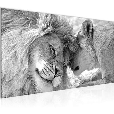 Tableau Decoration Murale Les Lions Amour 1 Partie Moderne Toile non tissée Salon Salle Les Lions Famille Noir Et Blanc 002112c - Publicité Tableau Decoration Murale Les Lions Amour 1 Partie Moderne Toile non tissée Salon Salle Les Lions Famille Noir Et Blanc 002112c - Publicité