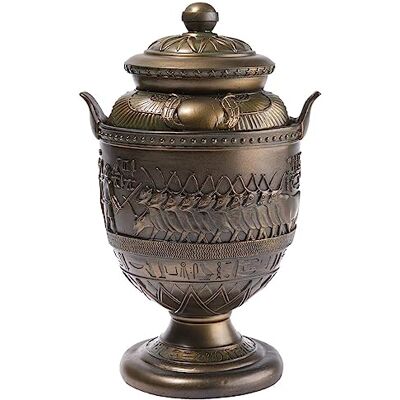 lachineuse Urne Égyptienne 28 cm Vase Égyptien Décoration Égypte Antique Objet Déco Intérieure Bronze Mythologie Cobra, Taureau, Hiéroglyphes, Pharaons Idée Cadeau Originale - Publicité lachineuse Urne Égyptienne 28 cm Vase Égyptien Décoration Égypte Antique Objet Déco Intérieure Bronze Mythologie Cobra, Taureau, Hiéroglyphes, Pharaons Idée Cadeau Originale - Publicité