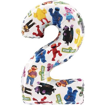 Toyland ® 66 cm (26 po) Sesame Street™ – Ballon chiffre 2 en aluminium – Ballons de fête pour enfants – Décoration de fête, convient pour l'air ou l'hélium, auto-obturant - Publicité Toyland ® 66 cm (26 po) Sesame Street™ – Ballon chiffre 2 en aluminium – Ballons de fête pour enfants – Décoration de fête, convient pour l'air ou l'hélium, auto-obturant - Publicité