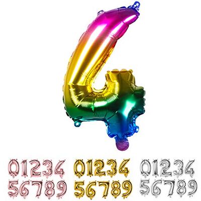 Boland Ballon gonflable chiffre, taille 36 cm, arc-en-ciel, chiffre, ballon, hélium, anniversaire, anniversaire, anniversaire de vie, fête surprise, décoration - Publicité Boland Ballon gonflable chiffre, taille 36 cm, arc-en-ciel, chiffre, ballon, hélium, anniversaire, anniversaire, anniversaire de vie, fête surprise, décoration - Publicité