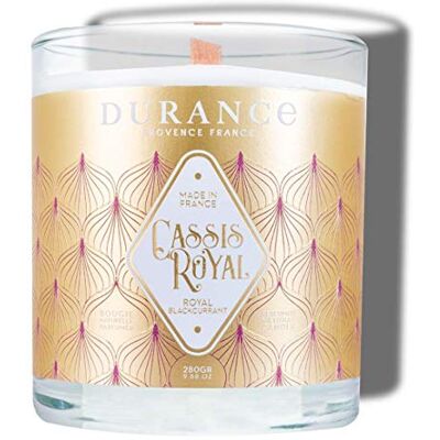 DURANCE Bougie Mèche Bois Parfumée Cassis Royal - Publicité DURANCE Bougie Mèche Bois Parfumée Cassis Royal - Publicité