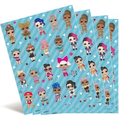 Unique Feuilles d'autocollants-LOL Surprise Party-Pack de 4, 23799, Multicolour, Taille - Publicité Unique Feuilles d'autocollants-LOL Surprise Party-Pack de 4, 23799, Multicolour, Taille - Publicité