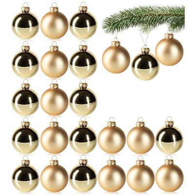 com-four ® 24x Boules de Noël, Boules de Noël en Verre véritable pour Noël Décorations d'arbre pour l'arbre de Noël Ø 6 cm - Publicité com-four ® 24x Boules de Noël, Boules de Noël en Verre véritable pour Noël Décorations d'arbre pour l'arbre de Noël Ø 6 cm - Publicité