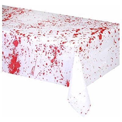 Atosa Generique Nappe Blanche Transparente Ensanglantée Halloween - Publicité Atosa Generique Nappe Blanche Transparente Ensanglantée Halloween - Publicité