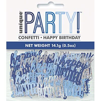 Unique Party- Confetti, 83834, Bleu/argenté, Taille - Publicité Unique Party- Confetti, 83834, Bleu/argenté, Taille - Publicité