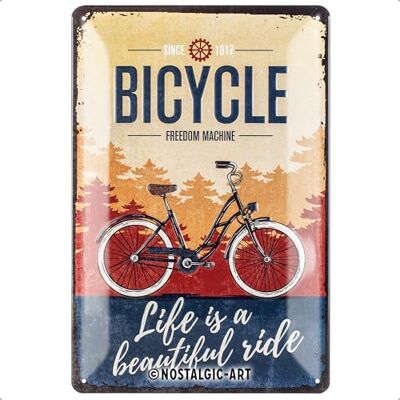 ART 22285 Plaque en métal avec inscription" Life is a beautiful ride" 20 x 30 cm, Déco Design Retro - Publicité ART 22285 Plaque en métal avec inscription" Life is a beautiful ride" 20 x 30 cm, Déco Design Retro - Publicité