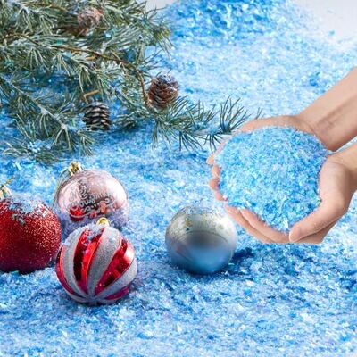 JOYIN Fausse Neige Bleue Clignotante de 350 ML, Neige Artificielle, Flocons de Neige en Plastique, Poudre de Neige pour décoration de Sapin de Noël, travaux manuels, fête de Noël, Fournitures de - Publicité JOYIN Fausse Neige Bleue Clignotante de 350 ML, Neige Artificielle, Flocons de Neige en Plastique, Poudre de Neige pour décoration de Sapin de Noël, travaux manuels, fête de Noël, Fournitures de - Publicité