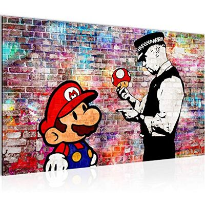 Tableau Mario Cop Moderne Tableau Decoracion Murale Art Urbain Gris Salle 303014c - Publicité Tableau Mario Cop Moderne Tableau Decoracion Murale Art Urbain Gris Salle 303014c - Publicité