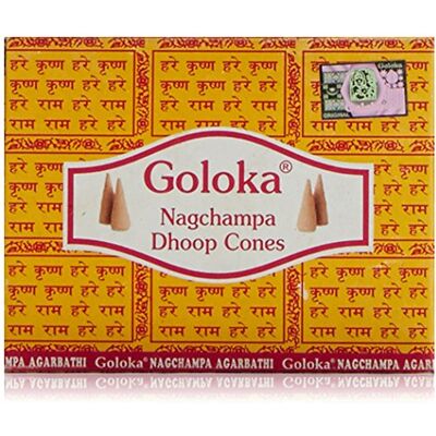 GOLOKA Nag Champa Lot de cônes d'encens - Publicité GOLOKA Nag Champa Lot de cônes d'encens - Publicité