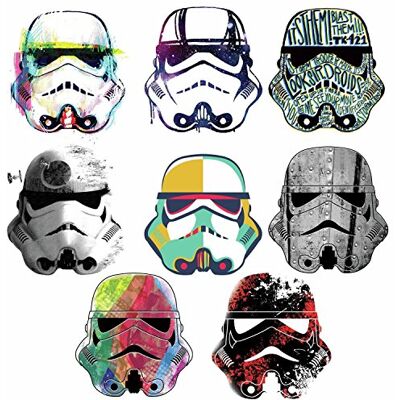 ROOMMATES Star Wars Artistic Storm Troopers - ensemble 8 pièces - Vinyle - Sticker mural - Publicité ROOMMATES Star Wars Artistic Storm Troopers - ensemble 8 pièces - Vinyle - Sticker mural - Publicité