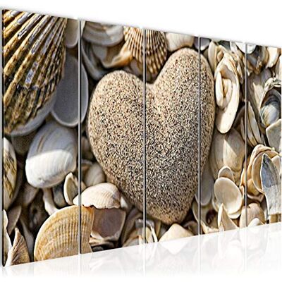 ART Peinture Cœur Plage Impression sur Toile intissee Decoration Murale Salon Chambre 502656a - Publicité ART Peinture Cœur Plage Impression sur Toile intissee Decoration Murale Salon Chambre 502656a - Publicité