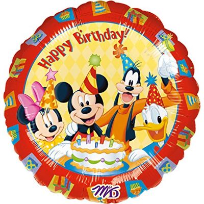 amscan Ballon Aluminium Happy Birthday Mickey 43 cm Métallique 1 unité - Publicité amscan Ballon Aluminium Happy Birthday Mickey 43 cm Métallique 1 unité - Publicité