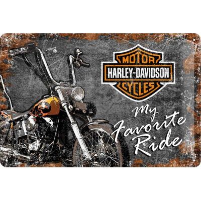 ART Plaque vintage Harley-Davidson Favourite Ride – Idée de cadeau pour les fans de moto, en métal, Déco design retro, 20 x 30 cm - Publicité ART Plaque vintage Harley-Davidson Favourite Ride – Idée de cadeau pour les fans de moto, en métal, Déco design retro, 20 x 30 cm - Publicité