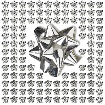 Relaxdays Nœuds Cadeaux en Lot de 200, Autocollants, Ruban d'emballage pour Cadeau, Anniversaire, Noël, argentés - Publicité Relaxdays Nœuds Cadeaux en Lot de 200, Autocollants, Ruban d'emballage pour Cadeau, Anniversaire, Noël, argentés - Publicité