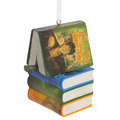 Hallmark Harry Potter Livres et Baguette décorative à Suspendre, décoration d'arbre, Ornement à Suspendre en résine, décoration de Noël, Cadeaux pour Noël - Publicité Hallmark Harry Potter Livres et Baguette décorative à Suspendre, décoration d'arbre, Ornement à Suspendre en résine, décoration de Noël, Cadeaux pour Noël - Publicité