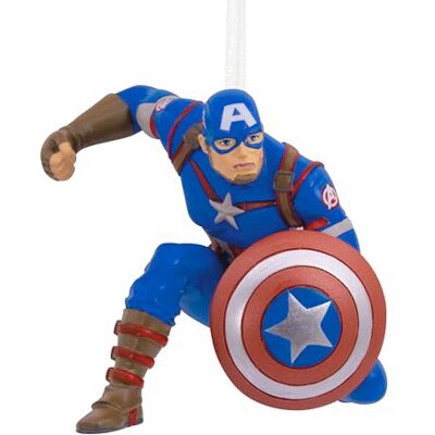 Hallmark Captain America Ornement, Marvel Avengers Décoration d'arbre Disney à Suspendre, décoration de Noël à Suspendre, Cadeaux pour Noël - Publicité Hallmark Captain America Ornement, Marvel Avengers Décoration d'arbre Disney à Suspendre, décoration de Noël à Suspendre, Cadeaux pour Noël - Publicité