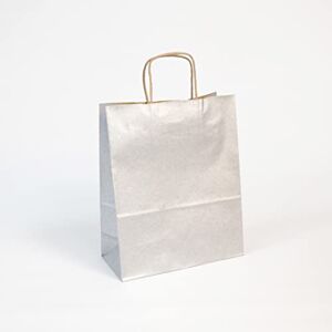 Clairefontaine 395711C Un Paquet De 25 Sacs Cadeaux Kraft 22x10x27cm 100g Couleur : Argent Poignées Torsadées Idéal Pour : Emballage Cadeaux, Secteur Alimentaire, Sac Kraft Basique - Publicité Clairefontaine 395711C Un Paquet De 25 Sacs Cadeaux Kraft 22x10x27cm 100g Couleur : Argent Poignées Torsadées Idéal Pour : Emballage Cadeaux, Secteur Alimentaire, Sac Kraft Basique - Publicité