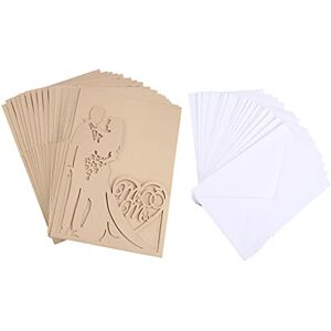 VVXXMO Lot de 20 cartes d'invitation de mariage Mr & Mrs avec enveloppes - Publicité VVXXMO Lot de 20 cartes d'invitation de mariage Mr & Mrs avec enveloppes - Publicité
