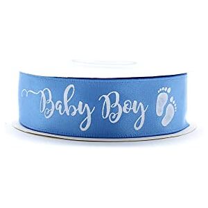 OMISS Ruban Bleu BABY BOY en satin pour décoration Largeur 19 mm Idéal pour naissance, baby shower et anniversaire (Baby Boy) - Publicité OMISS Ruban Bleu BABY BOY en satin pour décoration Largeur 19 mm Idéal pour naissance, baby shower et anniversaire (Baby Boy) - Publicité