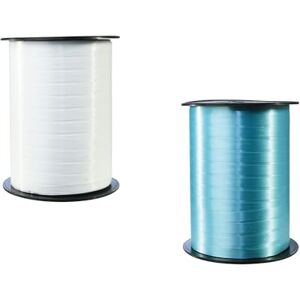 Clairefontaine 601737AMZC un lot de 2 bobines de Ruban Bolduc Lisse 500mx0,7 cm Emballage cadeau, accessoire de décoration Blanc/Turquoise - Publicité Clairefontaine 601737AMZC un lot de 2 bobines de Ruban Bolduc Lisse 500mx0,7 cm Emballage cadeau, accessoire de décoration Blanc/Turquoise - Publicité