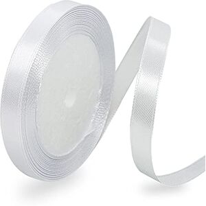 AHOMAME Ruban de satin blanc 10 mm x 22 m Pour décoration de cadeaux de mariage, baptême et anniversaire - Publicité AHOMAME Ruban de satin blanc 10 mm x 22 m Pour décoration de cadeaux de mariage, baptême et anniversaire - Publicité