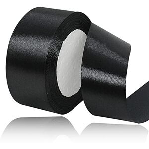 AHOMAME Ruban de satin noir 40 mm x 22 m Pour décoration de cadeau de mariage, de baptême et d'anniversaire - Publicité AHOMAME Ruban de satin noir 40 mm x 22 m Pour décoration de cadeau de mariage, de baptême et d'anniversaire - Publicité