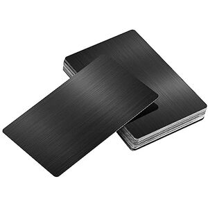 MFCGHXR 10 Pcs Carte Visite Métal Aluminium Cartes de Visite Vierges Noir Brossé Laser Gravé Cartes de Visite pour les Clients de Bureau Bricolage Cartes-Cadeaux (0,45 mm D'Épaisseur) - Publicité MFCGHXR 10 Pcs Carte Visite Métal Aluminium Cartes de Visite Vierges Noir Brossé Laser Gravé Cartes de Visite pour les Clients de Bureau Bricolage Cartes-Cadeaux (0,45 mm D'Épaisseur) - Publicité