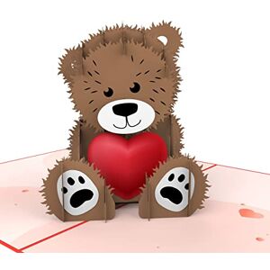 MOKIO ® Carte Pop-Up – Ours en peluche avec cœur – Carte cadeau 3D pour un anniversaire, la Saint Valentin ou anniversaire de mariage, Carte de vœux avec enveloppe - Publicité MOKIO ® Carte Pop-Up – Ours en peluche avec cœur – Carte cadeau 3D pour un anniversaire, la Saint Valentin ou anniversaire de mariage, Carte de vœux avec enveloppe - Publicité