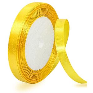 AHOMAME Ruban de satin jaune 10 mm x 22 m Pour décoration de cadeau de mariage, de baptême et d'anniversaire - Publicité AHOMAME Ruban de satin jaune 10 mm x 22 m Pour décoration de cadeau de mariage, de baptême et d'anniversaire - Publicité