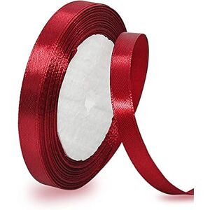 AHOMAME Ruban de satin rouge bordeaux 10 mm x 22 m Pour décoration de cadeau de mariage, de baptême et d'anniversaire - Publicité AHOMAME Ruban de satin rouge bordeaux 10 mm x 22 m Pour décoration de cadeau de mariage, de baptême et d'anniversaire - Publicité