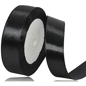 AHOMAME Ruban de satin noir 25 mm x 22 m Pour décoration de cadeau de mariage, de baptême et d'anniversaire - Publicité AHOMAME Ruban de satin noir 25 mm x 22 m Pour décoration de cadeau de mariage, de baptême et d'anniversaire - Publicité
