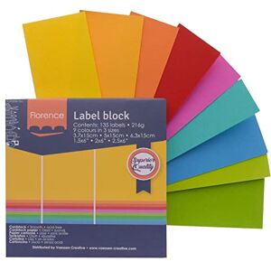 Florence Bloc d'Étiquettes Papier Cartonné Brights 15 x 6,3 cm / 15 x 5 cm / 15 x 3,7 cm 135 pcs 216 g/m² Étiquettes en Papier Cartonné pour Cadeaux, Scrapbooking et Cartes de Vœux - Publicité Florence Bloc d'Étiquettes Papier Cartonné Brights 15 x 6,3 cm / 15 x 5 cm / 15 x 3,7 cm 135 pcs 216 g/m² Étiquettes en Papier Cartonné pour Cadeaux, Scrapbooking et Cartes de Vœux - Publicité