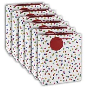 Clairefontaine Eurowrap 26988-3Cpack Un lot de 6 sacs cadeaux anniversaire Formats moyens 21,5x10,2x25,3cm À pois multicolores Qualité supérieure, résistant:210g idéal pour : livre, jeux, petits coffrets - Publicité Clairefontaine Eurowrap 26988-3Cpack Un lot de 6 sacs cadeaux anniversaire Formats moyens 21,5x10,2x25,3cm À pois multicolores Qualité supérieure, résistant:210g idéal pour : livre, jeux, petits coffrets - Publicité