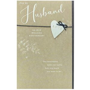 UK Greetings Carte d'anniversaire de mariage pour mari – Carte d'anniversaire pour lui – Lettrage classique - Publicité UK Greetings Carte d'anniversaire de mariage pour mari – Carte d'anniversaire pour lui – Lettrage classique - Publicité