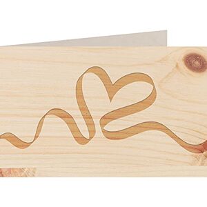myZirbe Carte en bois – Ruban en forme de cœur – 100 % fait main en Autriche – Carte postale, carte cadeau, carte de vœux, carte d'invitation, type de bois : pin - Publicité myZirbe Carte en bois – Ruban en forme de cœur – 100 % fait main en Autriche – Carte postale, carte cadeau, carte de vœux, carte d'invitation, type de bois : pin - Publicité