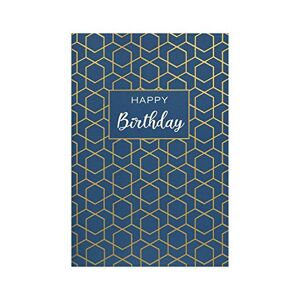 BSB Carte d'anniversaire avec inscription « Happy Birthday » Enveloppe blanche - Publicité