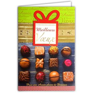 AFIE Carte Meilleurs Vœux Bonne Année pleine de Douceur Ruban étoilé en Or Doré avec Enveloppe Collage Cadeau en Papier en Relief Chocolats de Noël Souhaits Merveilleuses Fêtes Réveillon 61-4087-B BA - Publicité AFIE Carte Meilleurs Vœux Bonne Année pleine de Douceur Ruban étoilé en Or Doré avec Enveloppe Collage Cadeau en Papier en Relief Chocolats de Noël Souhaits Merveilleuses Fêtes Réveillon 61-4087-B BA - Publicité