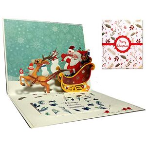 DEESOSPRO Cartes de noël 3D, ® carte pop-up carte de voeux pour, enveloppe incluse, carte-cadeau de père noël - Publicité DEESOSPRO Cartes de noël 3D, ® carte pop-up carte de voeux pour, enveloppe incluse, carte-cadeau de père noël - Publicité