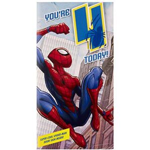 Hallmark Carte d'anniversaire et badge pour 4 ans Motif Spider-Man - Publicité Hallmark Carte d'anniversaire et badge pour 4 ans Motif Spider-Man - Publicité