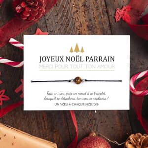 Un Voeu à Chaque Noeud Carte Cadeau Joyeux Noël Parrain et son Bracelet porte-bonheur - Publicité Un Voeu à Chaque Noeud Carte Cadeau Joyeux Noël Parrain et son Bracelet porte-bonheur - Publicité