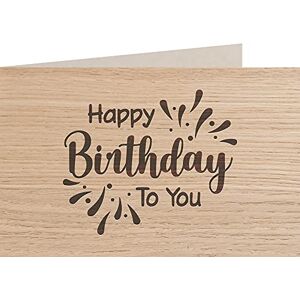 myZirbe Carte d'anniversaire en bois – Happy Birthday to You – 100 % fabriquée à la main en Autriche – Carte postale, carte cadeau, carte de vœux, carte pliante, invitation, type de bois : chêne - Publicité myZirbe Carte d'anniversaire en bois – Happy Birthday to You – 100 % fabriquée à la main en Autriche – Carte postale, carte cadeau, carte de vœux, carte pliante, invitation, type de bois : chêne - Publicité